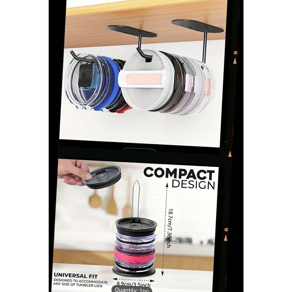 Stainless steel lid organizer